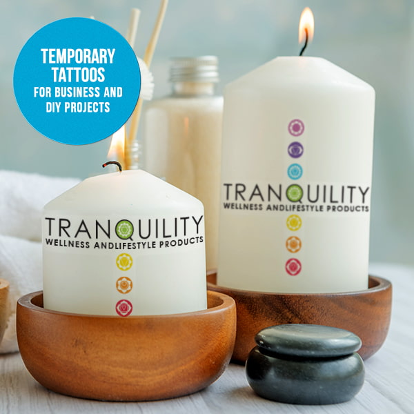 Use temporary tattoos as a transfer on glass or smooth surfaces